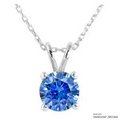 2 Carat Fancy Blue Pure Brilliance Pendant Made with Swarovski Zirconia